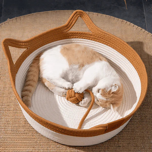Panier Cocon Tressé pour Chat